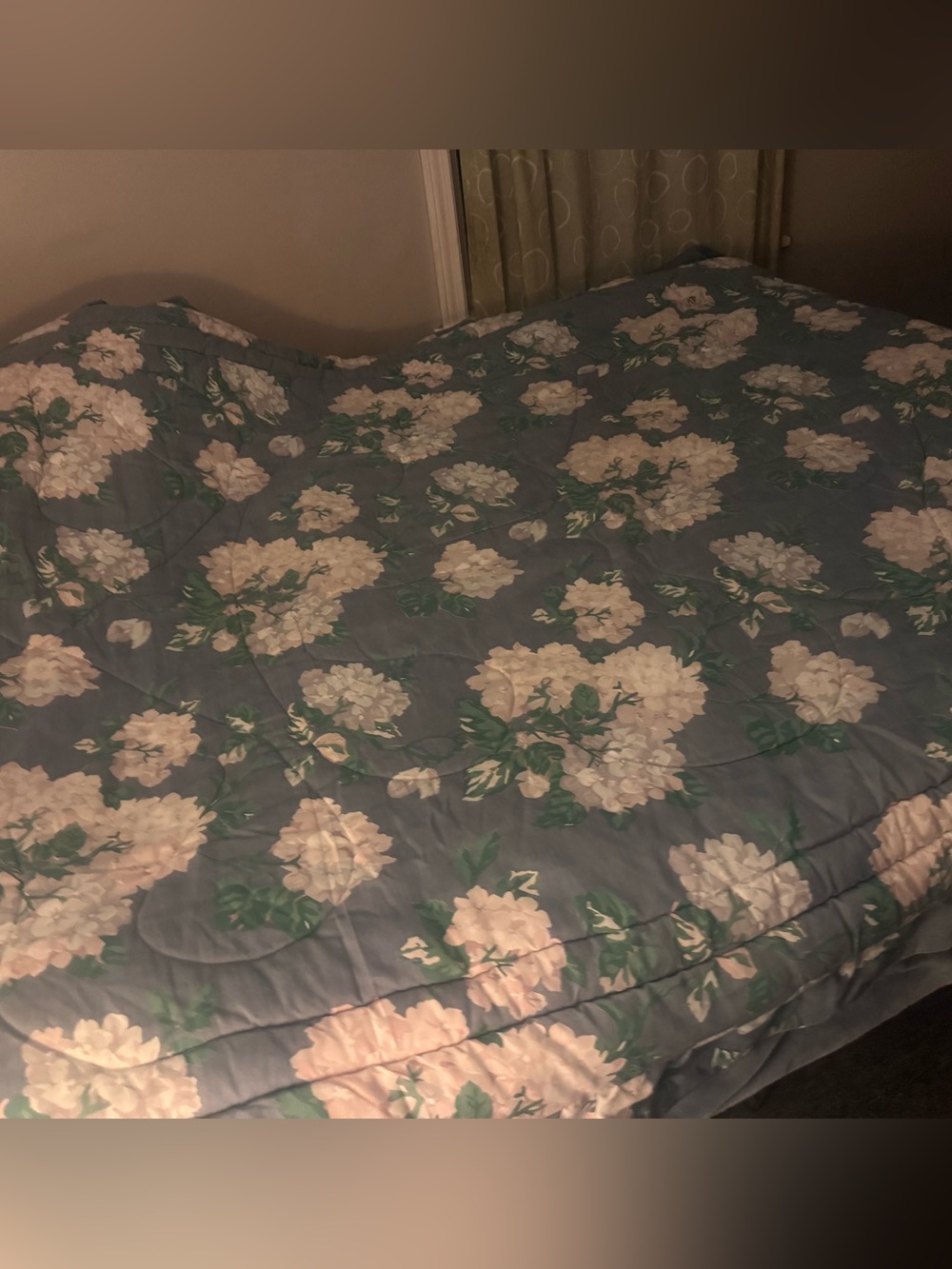 vintage Dan River floral hydrangeas comforter queen